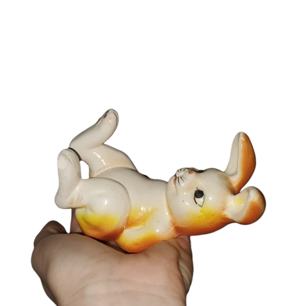 Vintage Laying Bunny Figurine